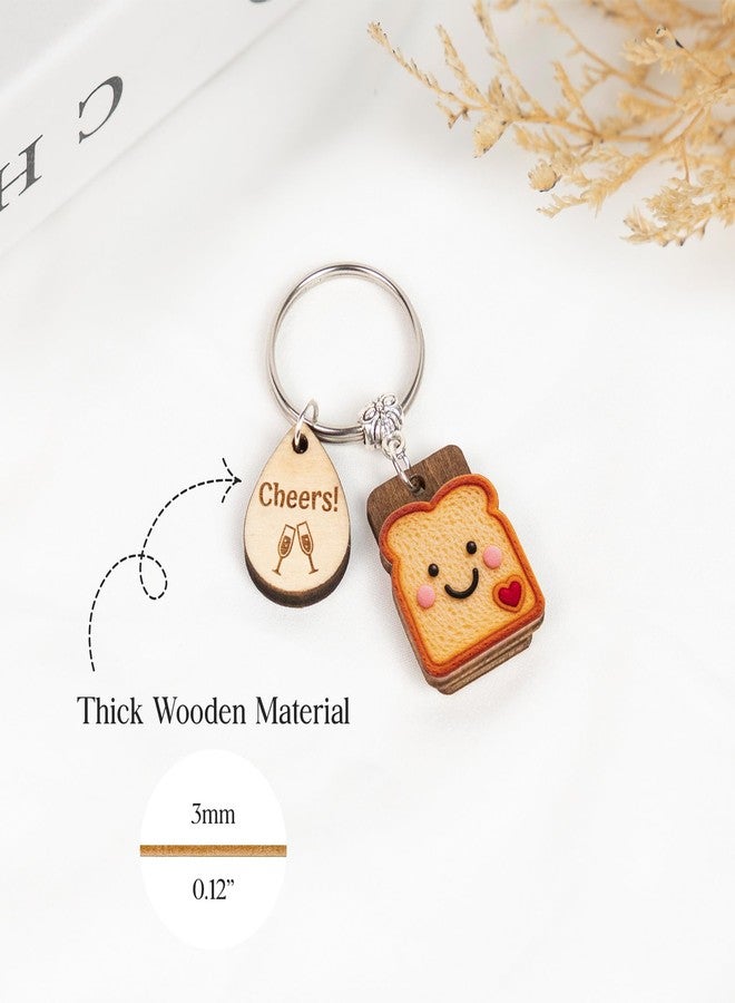 DINIZON Bread Toast Keychain Gifts for Women, Divorce Present for Women, New Job Gift for Woman, Gifts for Teenage Girls, New Beginnings Gift for Woman - Image 5